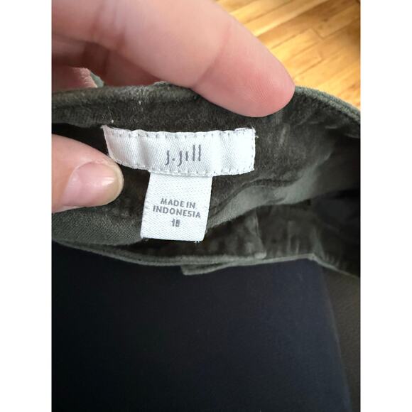 J.jill forest green velour pants - Picture 2 of 7